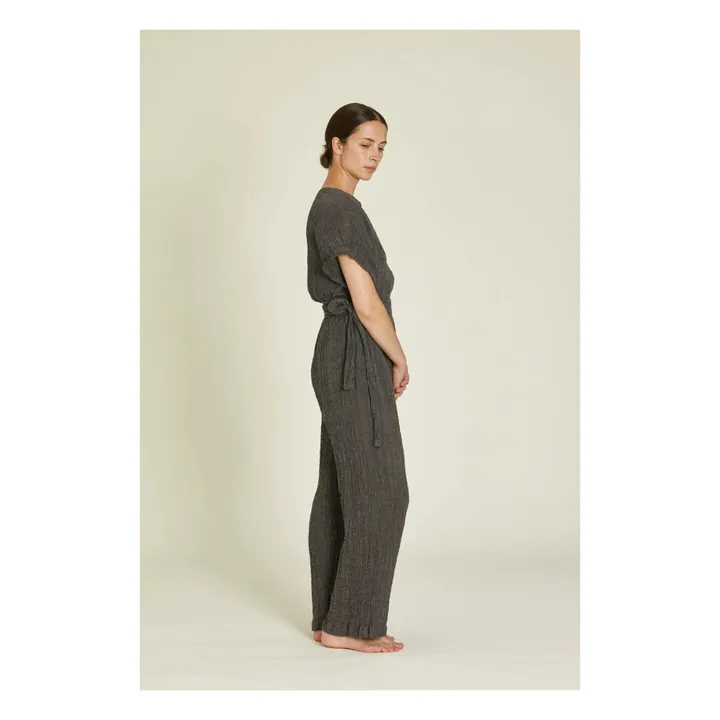 Top Basique Lin | Gris ardoise- Image produit n°2