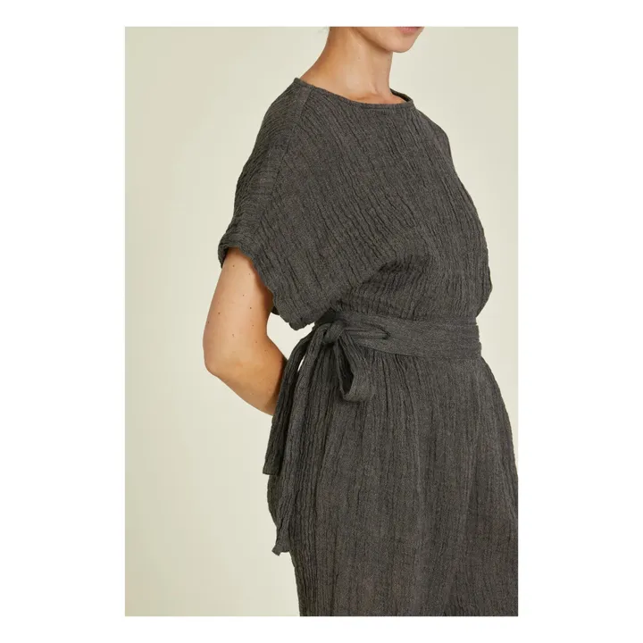 Top Basique Lin | Gris ardoise- Image produit n°3