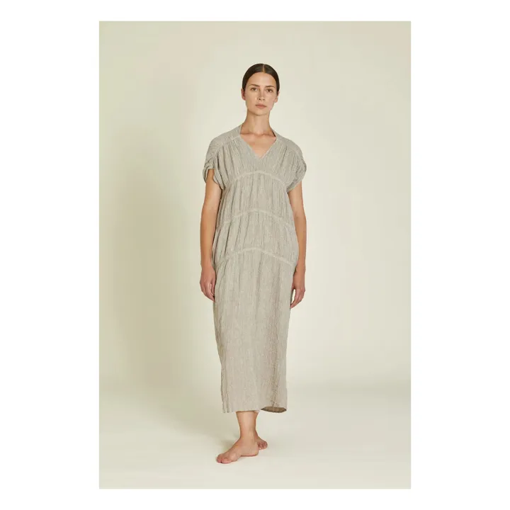 Robe Gem Lin | Gris clair- Image produit n°0
