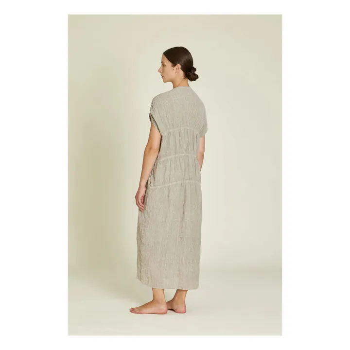Robe Gem Lin | Gris clair- Image produit n°2