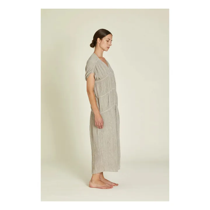 Robe Gem Lin | Gris clair- Image produit n°1