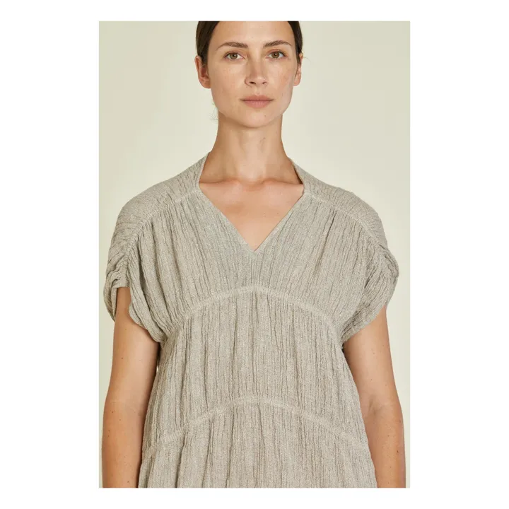 Robe Gem Lin | Gris clair- Image produit n°3