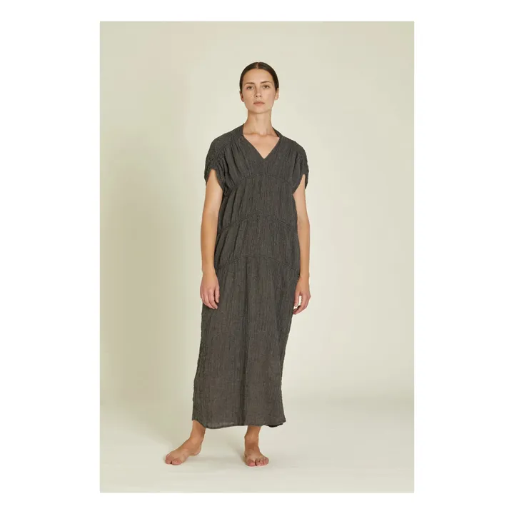 Robe Gem Lin | Gris ardoise- Image produit n°0