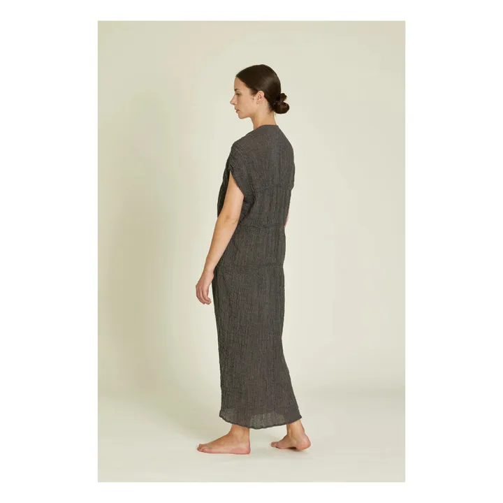 Robe Gem Lin | Gris ardoise- Image produit n°2