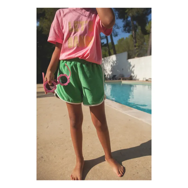 Pantaloncini in spugna Fauve | Verde acqua