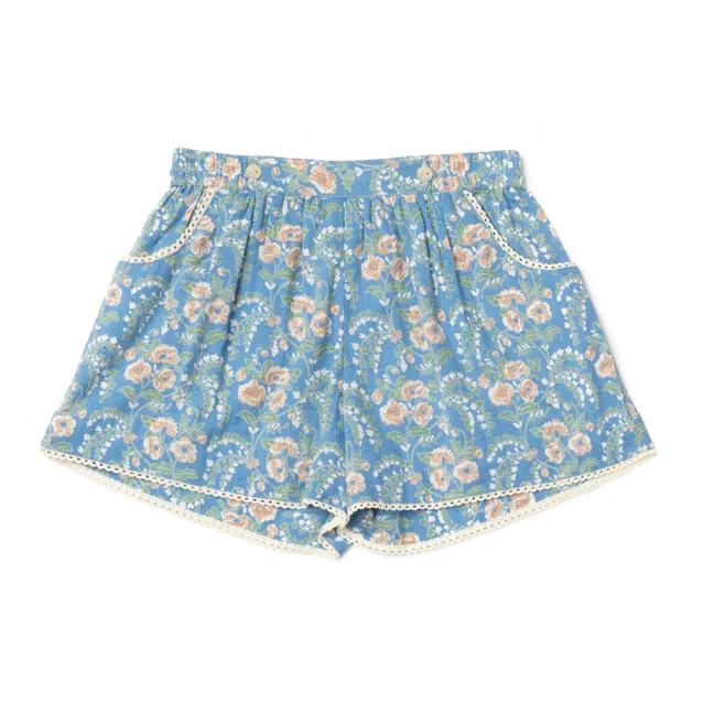 Pantalones cortos Flowery Begonia | Azul