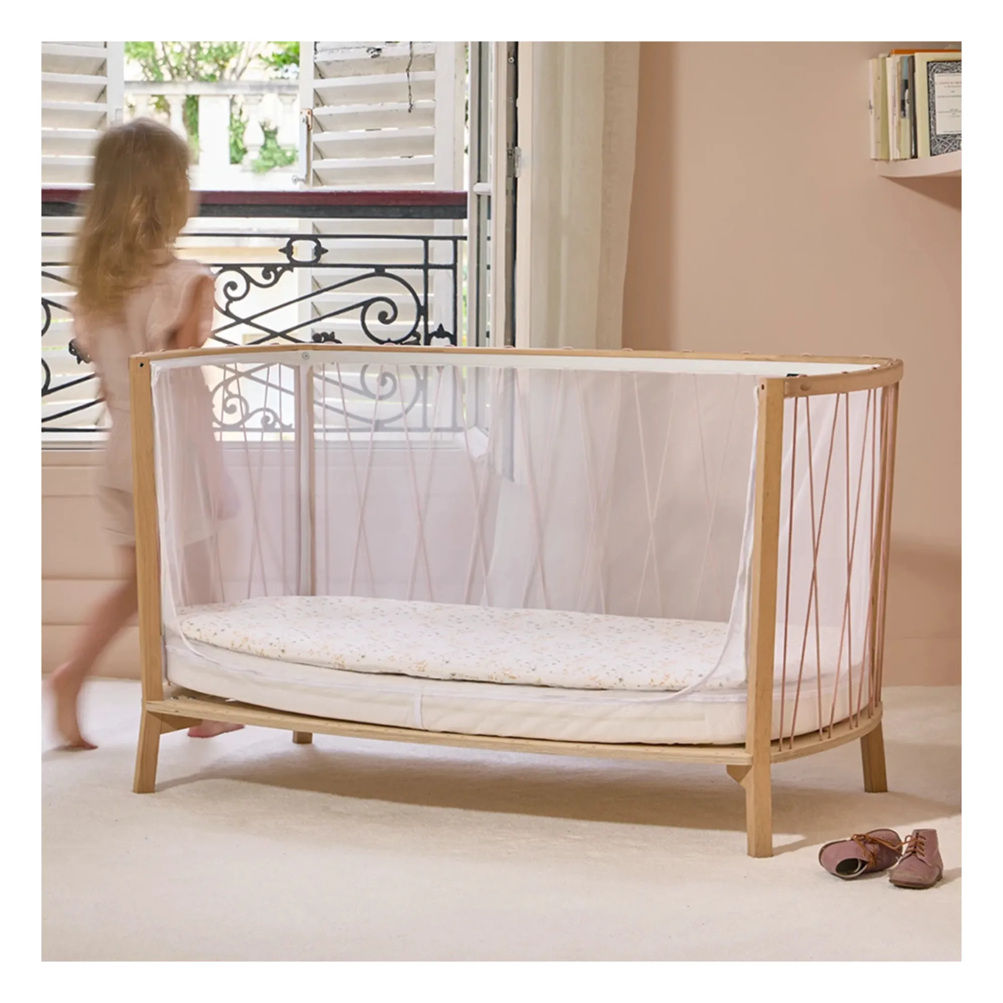 Lit bébé évolutif Kimi | Bois de rose- Image produit n°2