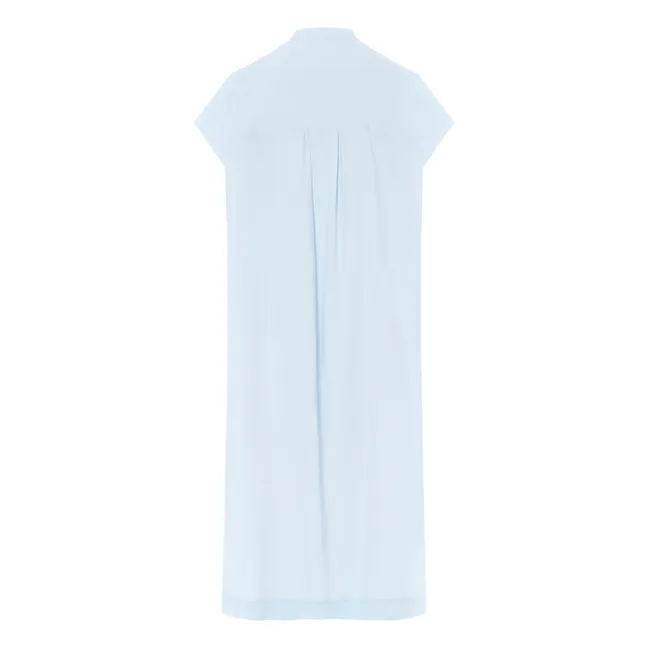 Cotton Poplin Shirt Dress | Light blue
