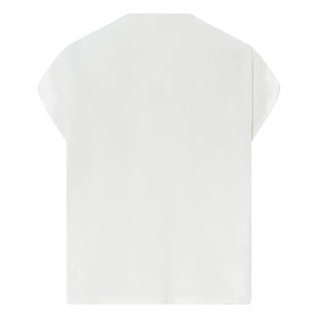 Cotton gauze blouse | White