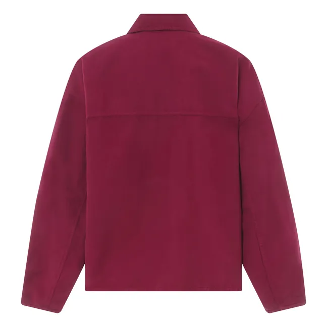 Cotton and linen jacket | Plum