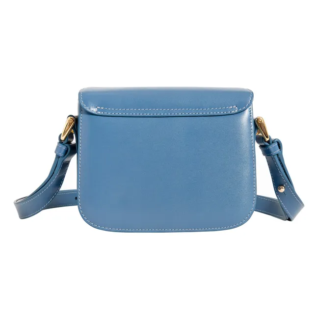 Mini bolso Grace de piel lisa | Azul