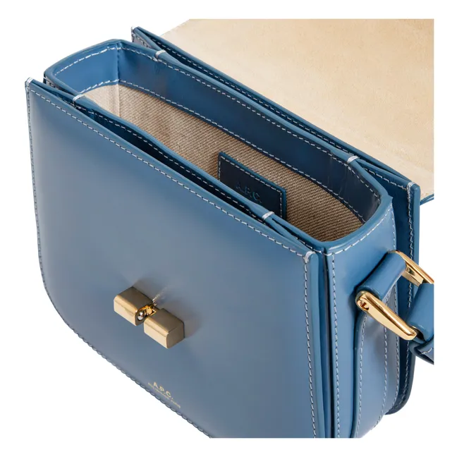 Mini bolso Grace de piel lisa | Azul