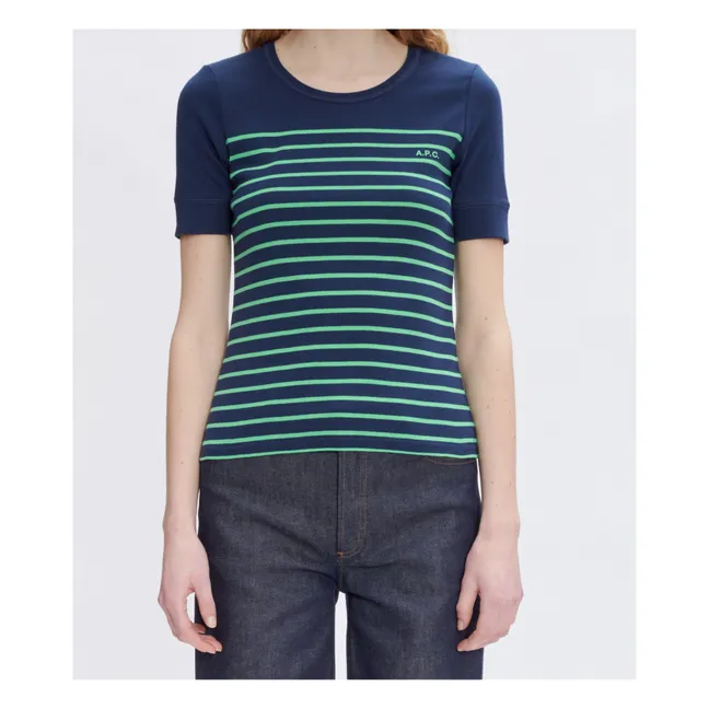 Alexandria Organic Cotton T-shirt | Navy blue