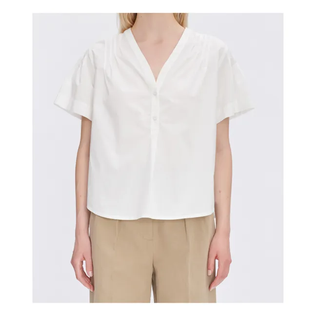 Amber organic cotton blouse | White