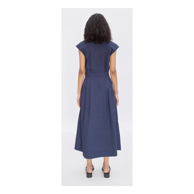Willow organic cotton dress | Navy blue