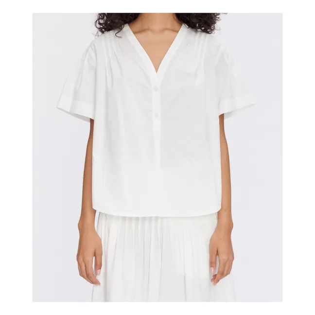 Amber organic cotton blouse | White