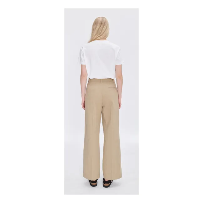 Pantaloni Tressie in cotone e lino | Beige