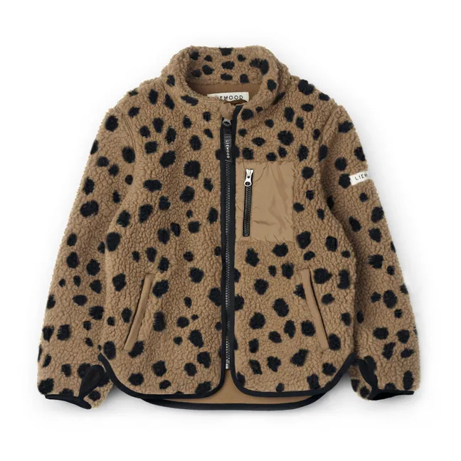 Esclusiva Liewood x Smallable - Giacca in pile Nolan Leopard | Beige