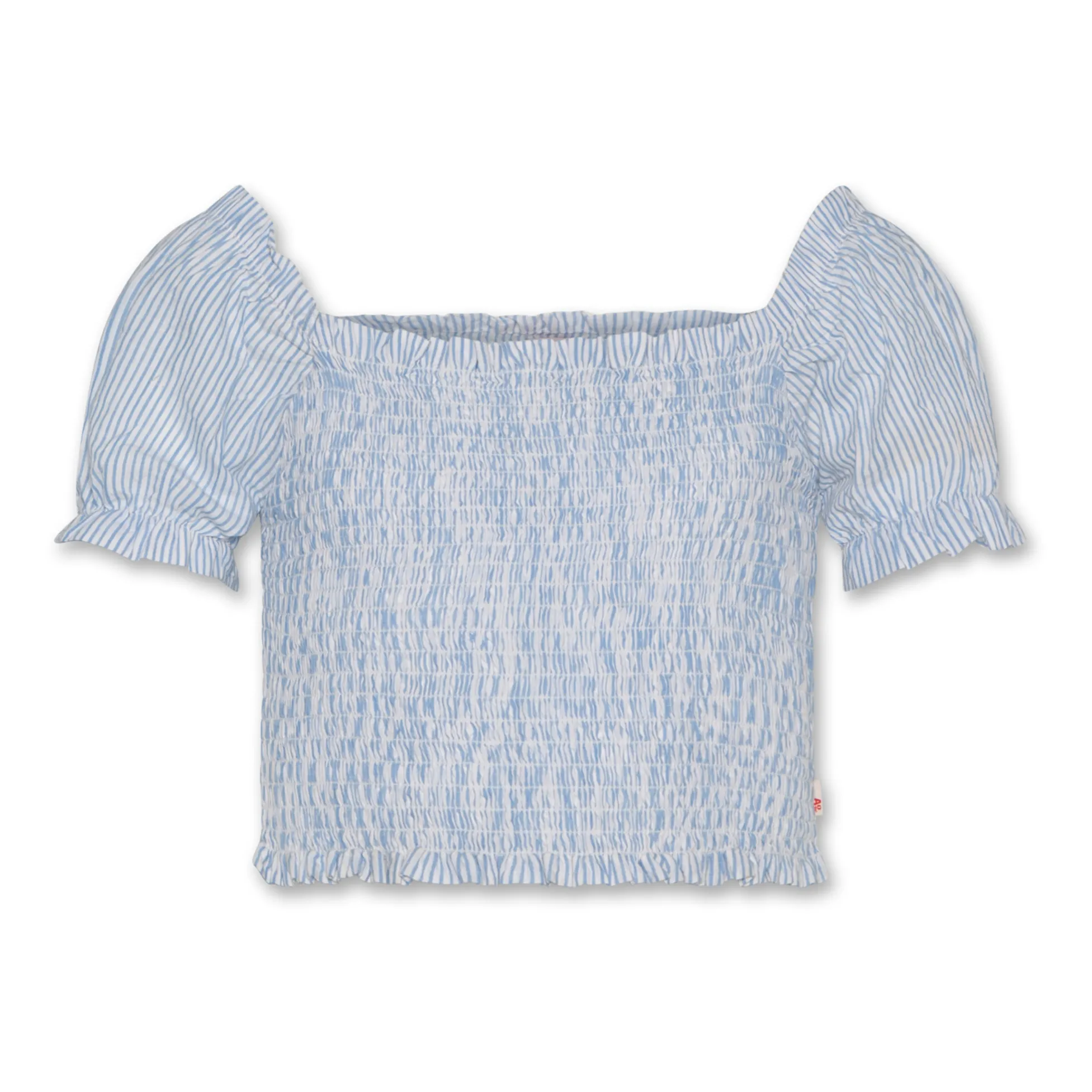 Ao76 Blue Blouse Courte Guila Rayée