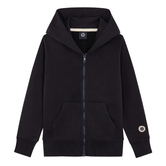 Iconic Hooded Zipper Sweatshirt | Navy