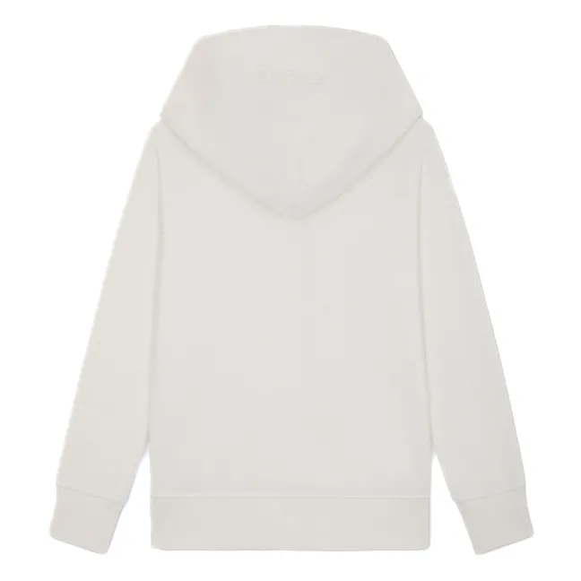 Iconic Hooded Zipper Sweatshirt | Grauweiß