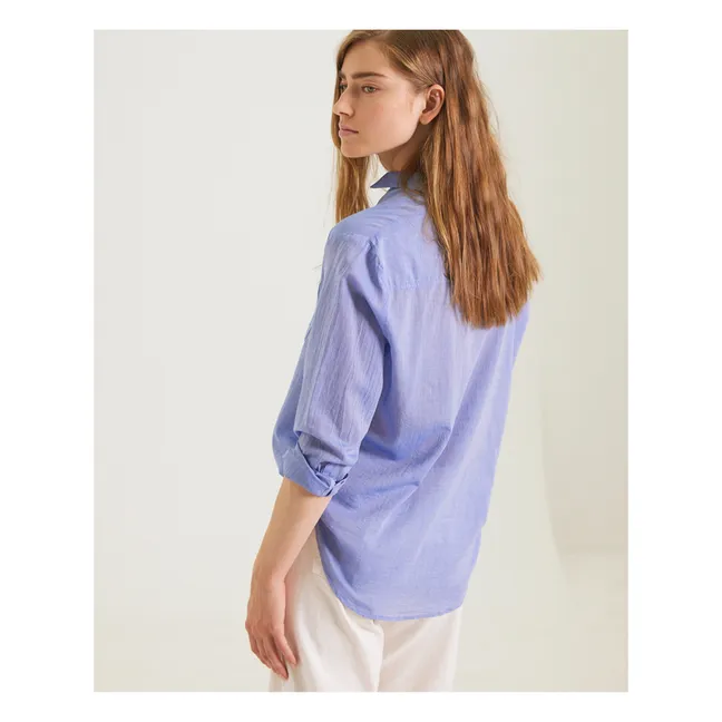Camicia Manon in voile de coton | Blu