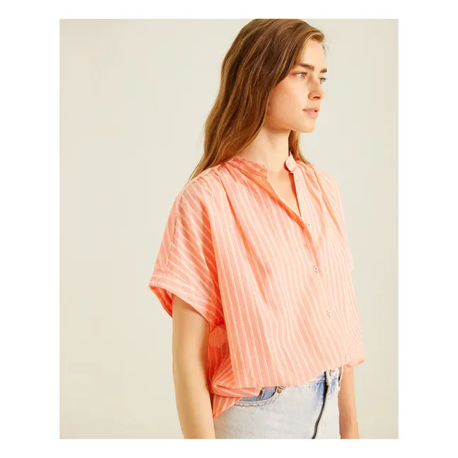 Louison Stripes Blouse | Pink