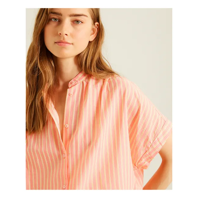Louison Stripes Blouse | Pink
