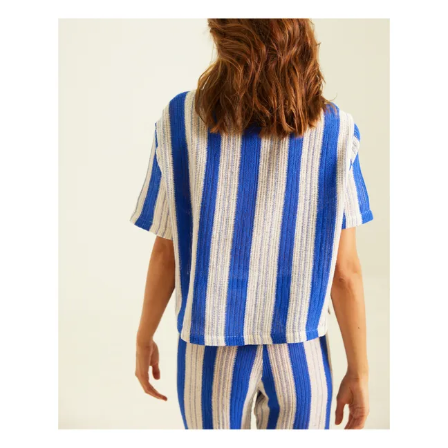 Camisa Freddie Maille Stripes | Azul