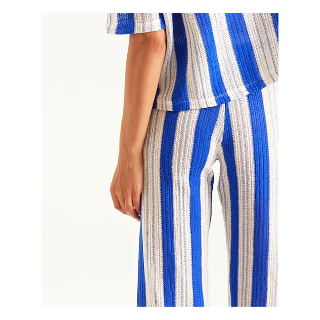 Pablo Knit Stripe Pants | Blue