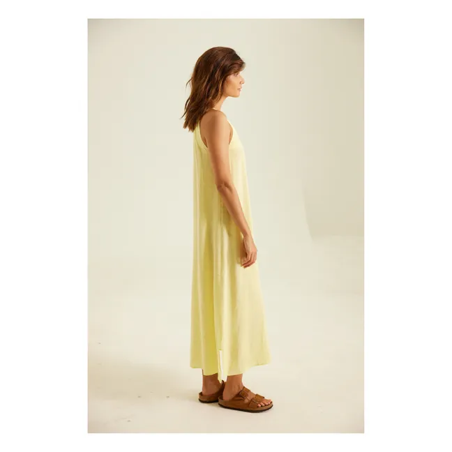 Suzon Linen Dress | Lemon yellow