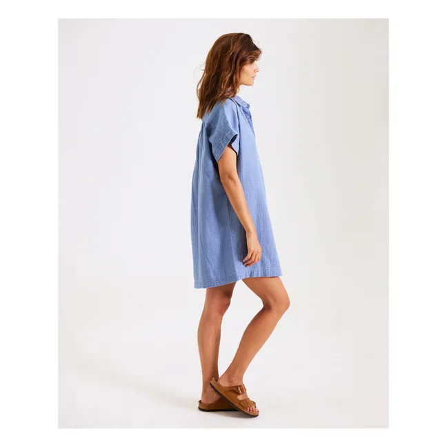 Otis Cotton Gauze Dress | Blue