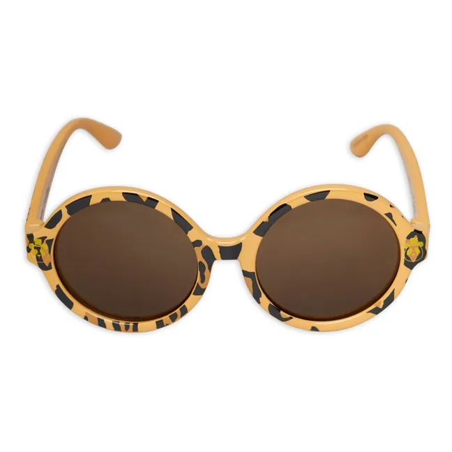 Leoparden-Sonnenbrille aus recyceltem Material | Beige