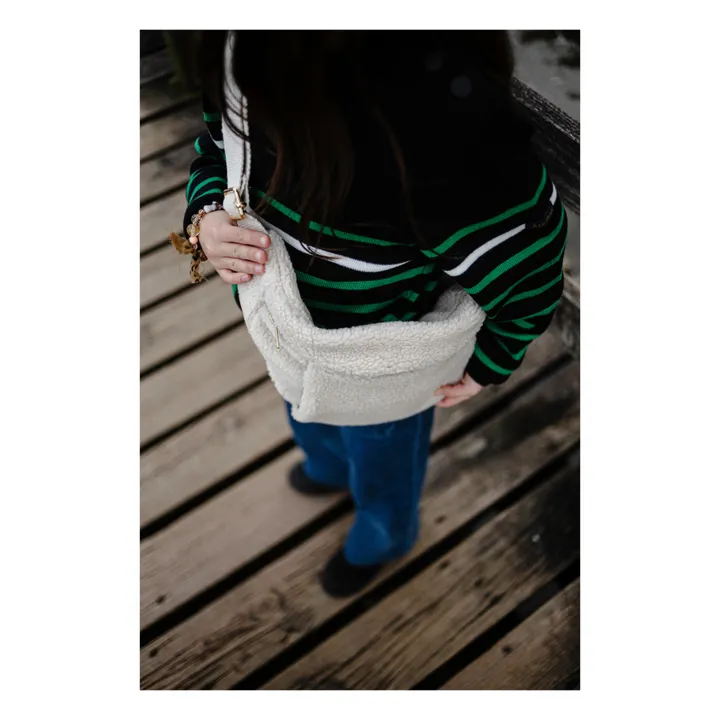 Pull Laine Mérinos Marinière x Smallable | Bleu marine- Image produit n°2