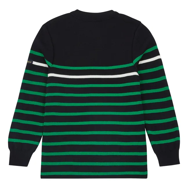 Pull Laine Mérinos Marinière x Smallable | Bleu marine