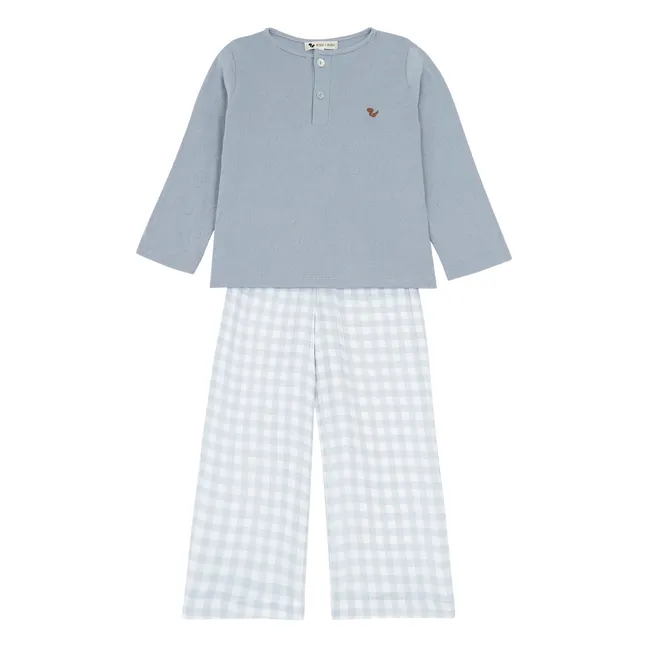 Pyjama aus Bio-Baumwolle Quattro | Grau