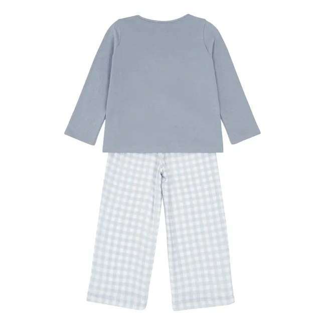 Pijama de algodón orgánico Quattro | Gris