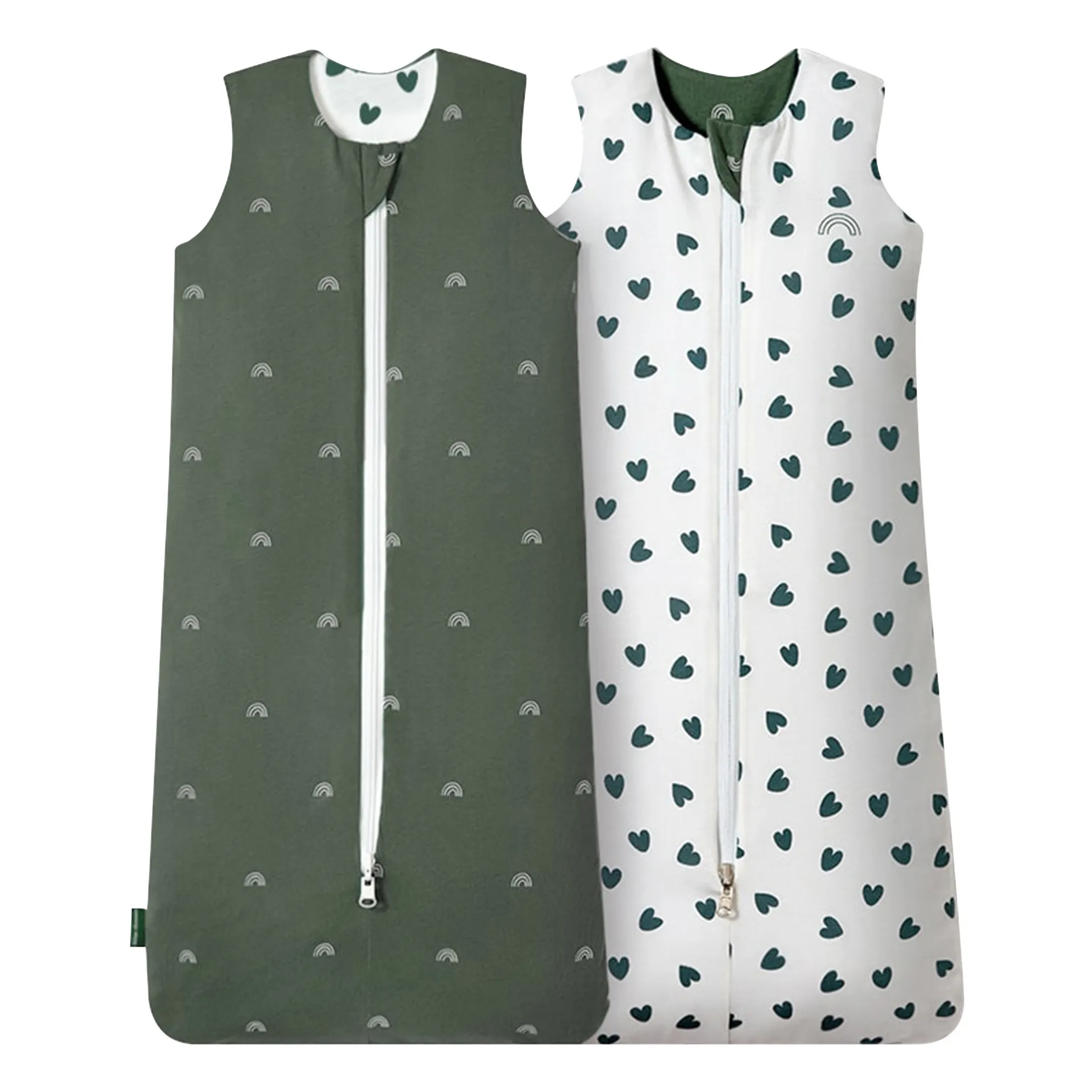Placeholder de video del producto: Saco de dormir multiestacional reversible Vichy | Verde