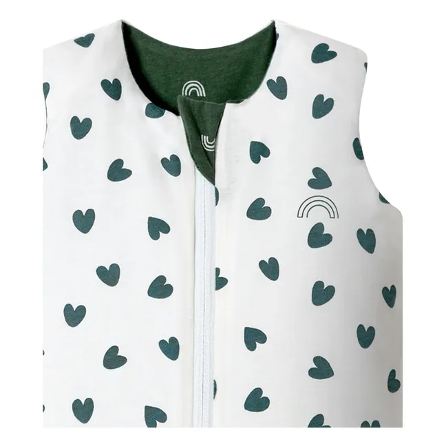 Sacco nanna reversibile quattro stagioni Cœurs | Verde