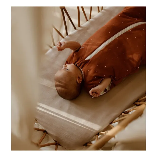 Saco de dormir multiestacional reversible Vichy | Terracotta