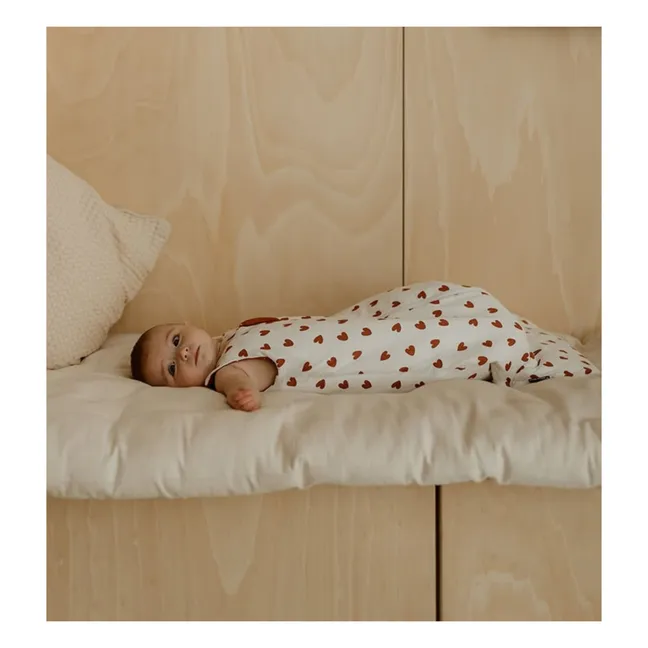 Sacco nanna reversibile quattro stagioni Cœurs | Terracotta