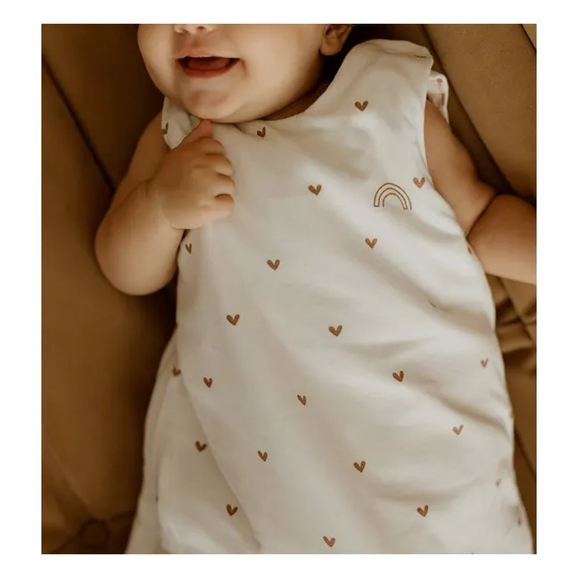Sacco nanna multi-stagione reversibile Vichy | Terracotta
