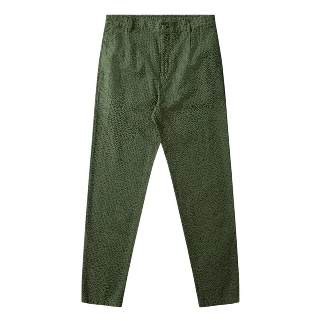 Pantalones Murano Seersucker | Verde Kaki