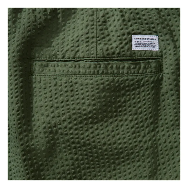 Pantalones Murano Seersucker | Verde Kaki