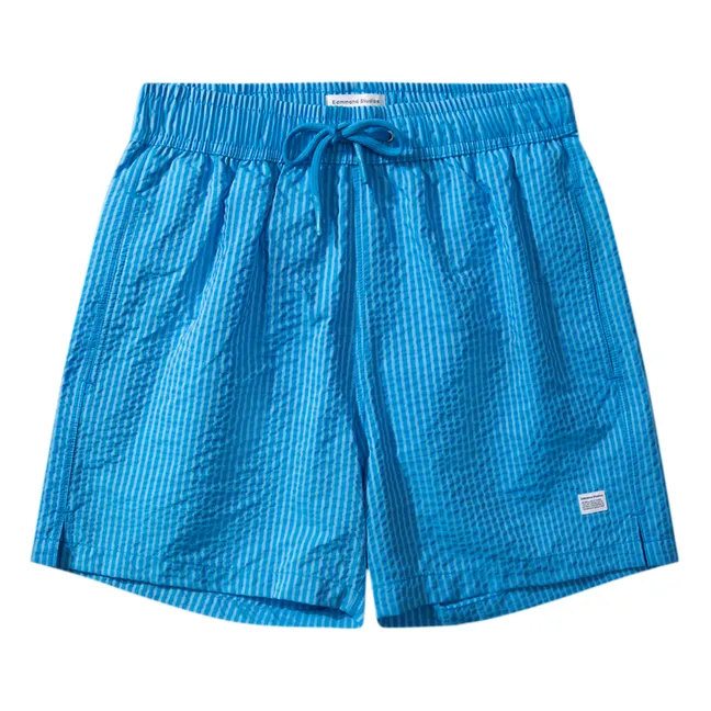 Seersucker Swim Shorts | Blue