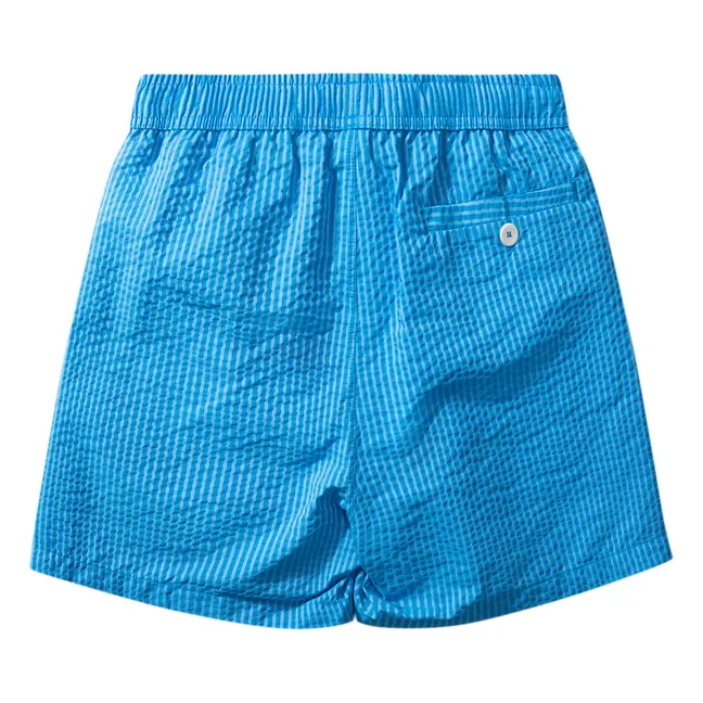 Seersucker Swim Shorts | Blue