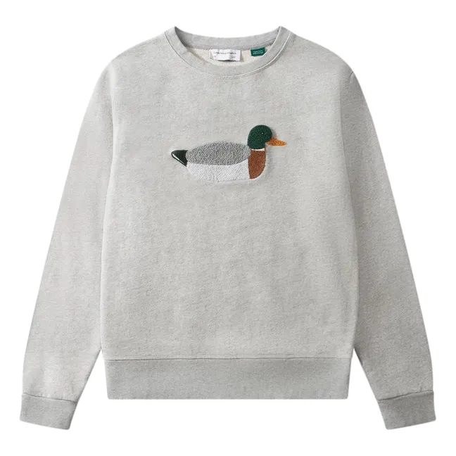 Duck Hunt organic cotton sweatshirt | Heather grey