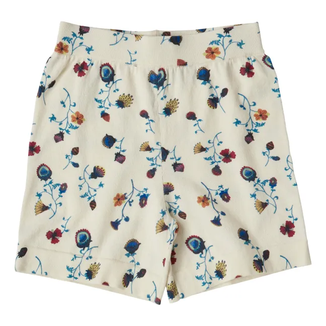 Pantalones cortos Flower de algodón ecológico | Crudo