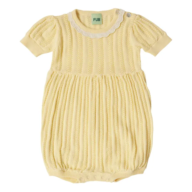 FINE KNITTED ROMPER  BEAUTIFUL BODYSUIT FROM GOTS COTTON - Minis
