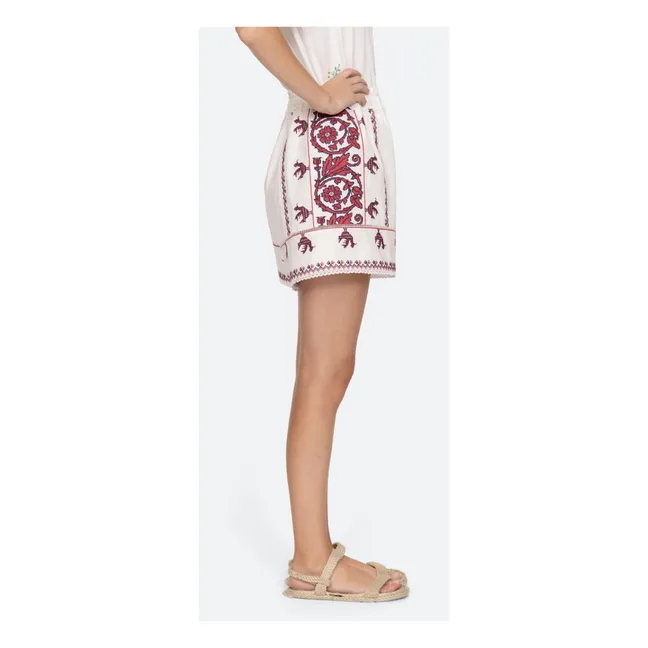 Beena embroidered shorts | White